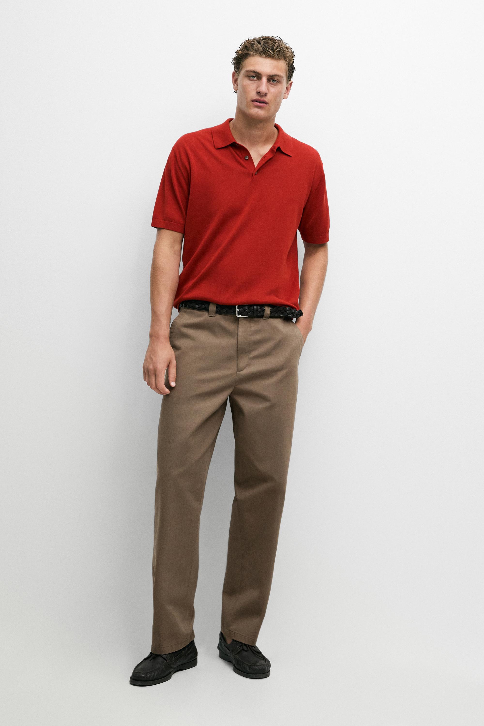 Relaxed fit cotton trousers